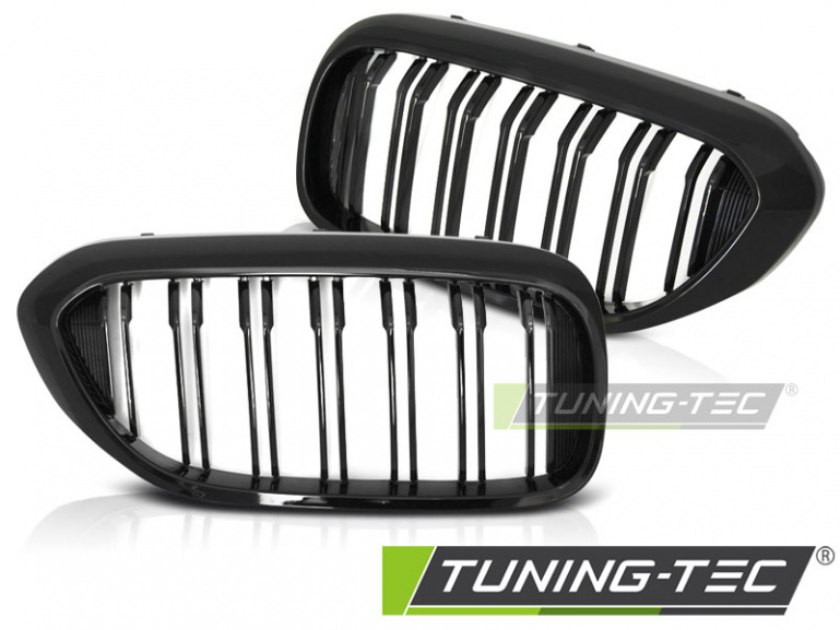 Upgrade Sportgrill Nieren für BMW 5er G30/G31 17-21 Hochglanz schwarz in Doppelsteg Design